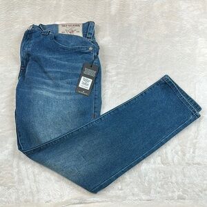 True Religion Men's "Rocco" SN Flap Classic Blue Relaxed Skinny Jeans 36x32 $159